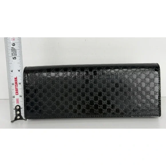 Gucci Broadway Clutch Small in Black Embossed Microguccissima Patent Leather S05 - Picture 15 of 16